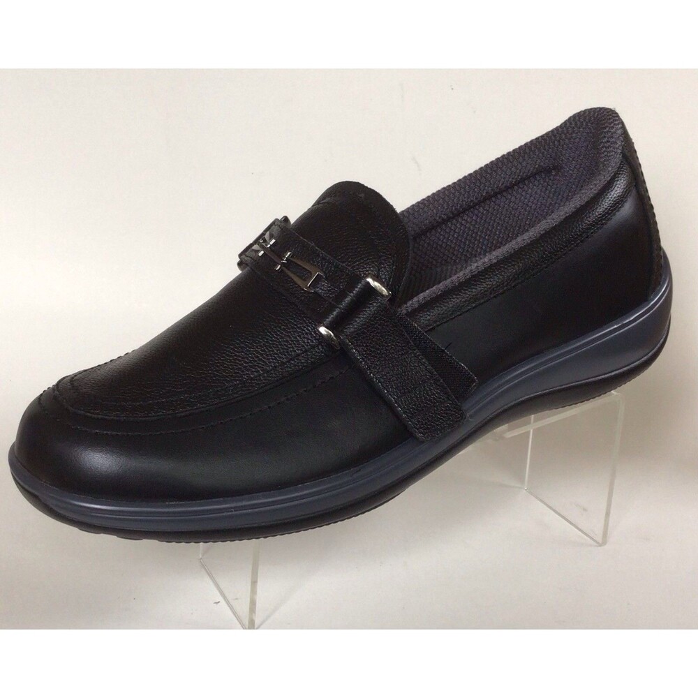 ORTHOFEET Chelsea 817 Leather Slip-On Loafers, Black (Size 11 B)